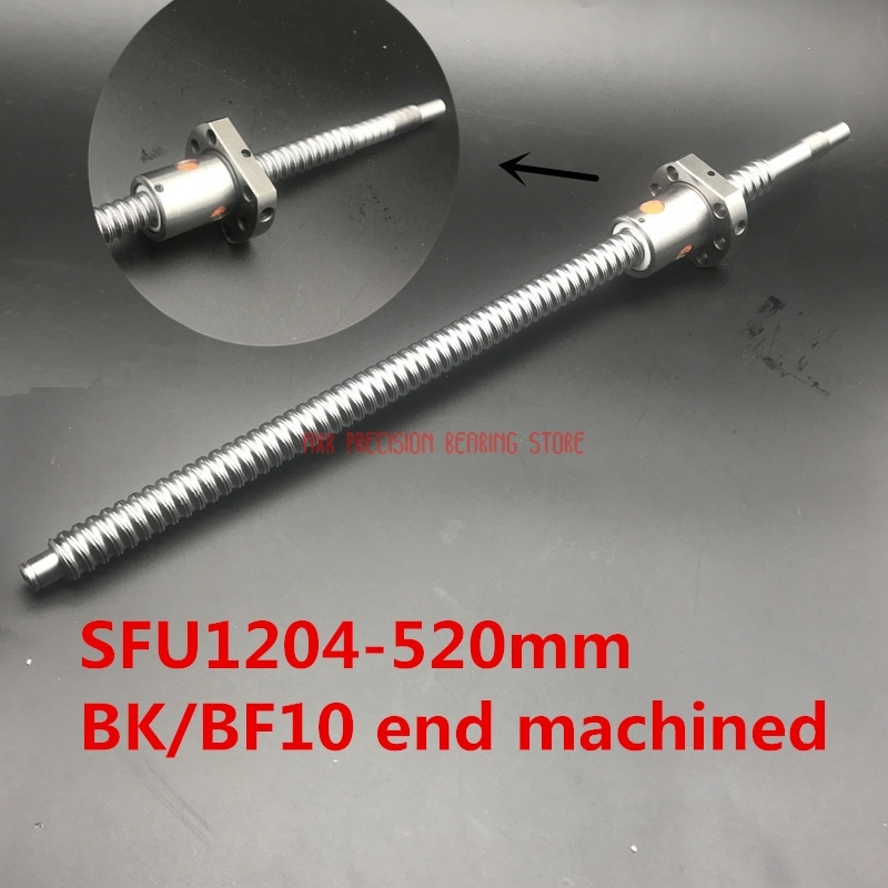 SFU1204 520mm  C7 鷡  1204    BK / BF10  CNC ǰ 1204  Ʈ   /SFU1204 520mm long C7 Anti Backlash 1204 Rolled Ball Screw BK/BF10